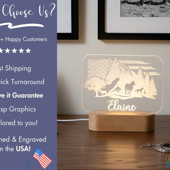 Cowboy Ride Custom Name Light • Personalized LED Cloud Decor • Western Gift - Picture 4 of 8
